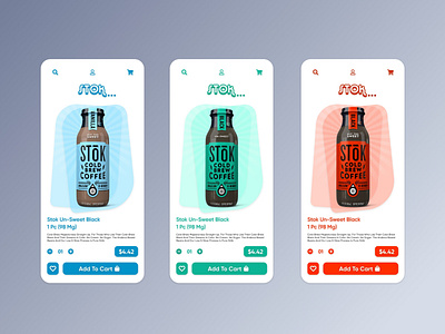 STOK Coffee Shop App UI Concept