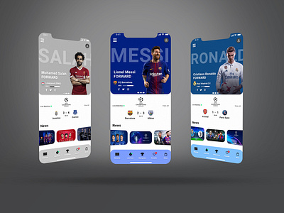 soccer live score app UI design