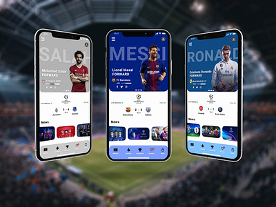 soccer live score app UI design