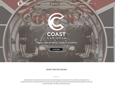 Coast Car Wash Logo, Site Design & Development branding development logo website design