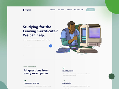 Vimm - An Online Learning platform for students taking exams adobe illustrator branding design illustration illustrator typography ui ux vector webdesign website design