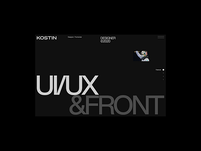 Kostin branding design desktop flat minimal typography ui ux web website