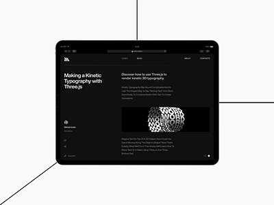 Kostin blog branding design flat minimal mobile typography ui ux web website