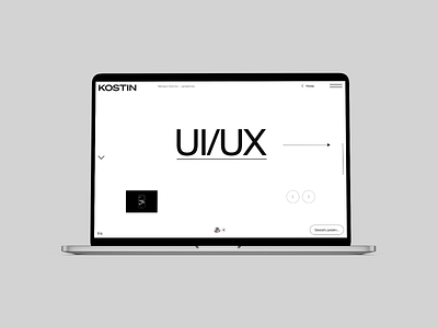 Kostin branding composition concept design designer flat home interface logo minimal portfolio russian slider top trend typography ui ux white wow