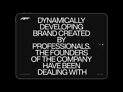 Advanced Forged branding design flat illustration logo minimal typography ui ux vector