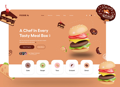 Foodie Website design ui
