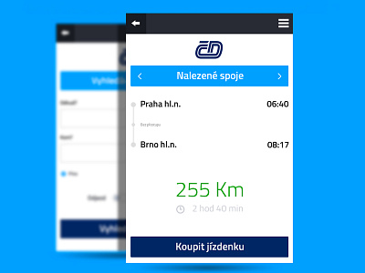 Czech Railways App android app czech design iphone mobile railway