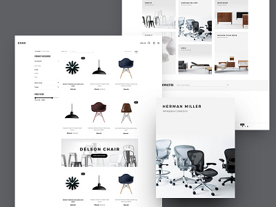 Zono Theme clean ecommerce minimalist modern shop theme ui design ux web design