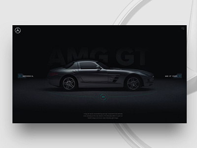 AMG GT concept car concept ui design ux website