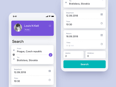 Bus App app app concept application application ui clean interfaces ios iphone x minimal purple ui designer ui designers ux designer web designer