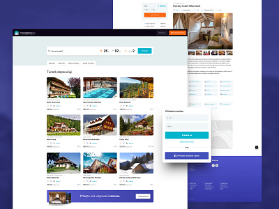 Accommodation in the mountains application clean design elements hotels ios portal ui design ux design web app website