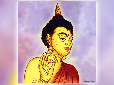 Graphic-Painting design graphic design lord buddha tharaka mahesh