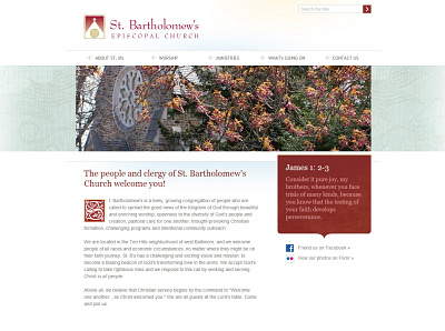 St. Bartholomew's Episcopal Church web design webdesign