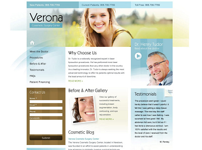 Cosmetic Surgery Design Concept web design webdesign