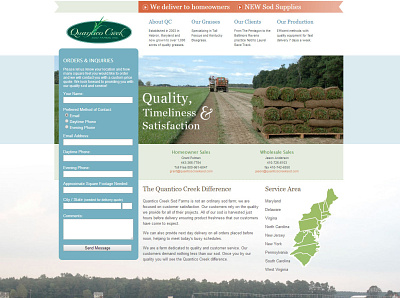 Quantico Creek Sod web design webdesign