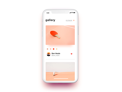 Gallery app clean design galley ios iphonex light minimal photo visual