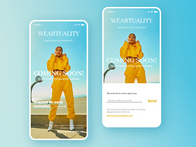 Weartuality Marketplace & communiti UX/UI mobile