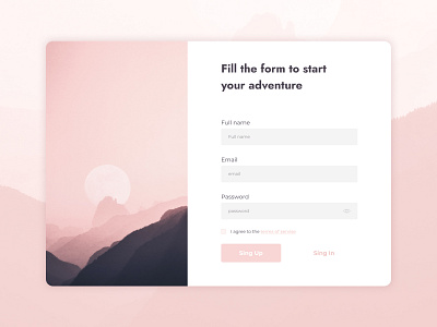 Sing Up form - DailyUI