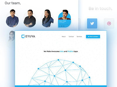 EYUVA Technologies Second Anniversary agency clean company interface landing page minimal redesign ui web website