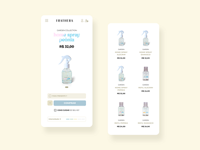 Frathera Aromas - Mobile e commerce graphic design photoshop ui