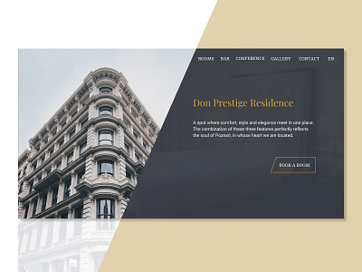 Don Prestige Residence design guesthouse hotel website ui ui ux ui design web website