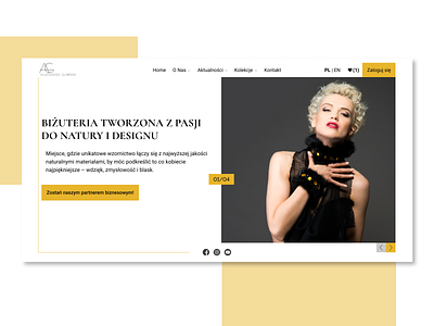 Aleksander Gliwinski Jewellery branding design jewellery jewelry page ui ux web