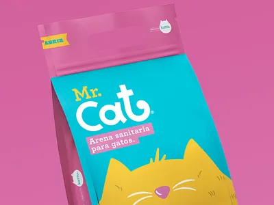 Mr. Cat / Cat litter art belleza branding cat cat litter colombia icon illustration logo medellín package photoshop yellow