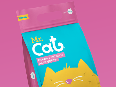 Mr. Cat / Cat litter art belleza branding cat cat litter colombia icon illustration logo medellín package photoshop yellow