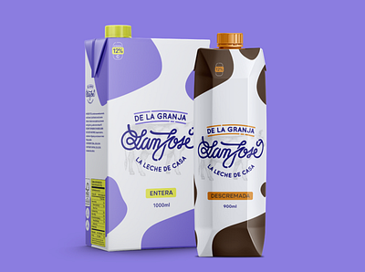 Milk San José colombia design food illustrator logo medellin milk milkshake orange packagedesign