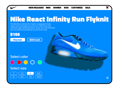 NIKE online shop concept (single item)