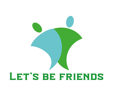 LET'S BE FRIENDS design graphic design illustration logo vector