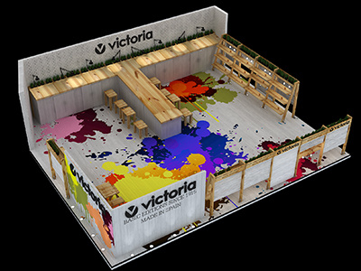 Stand Victoria 3 color design stand