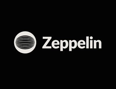 Zeppelin black branding circle design logo logo design vector white zeppelin