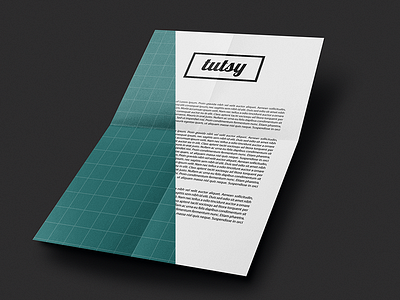 Free A4 folded paper mockup