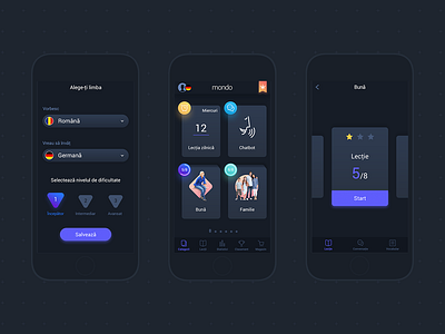 Mondo Night UI darkmode interfacedesign interior mobile night ui uidesign userinterface