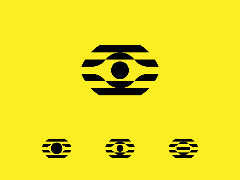 Eye Logo stripes logodesign vision glitch focus eyes logo eye