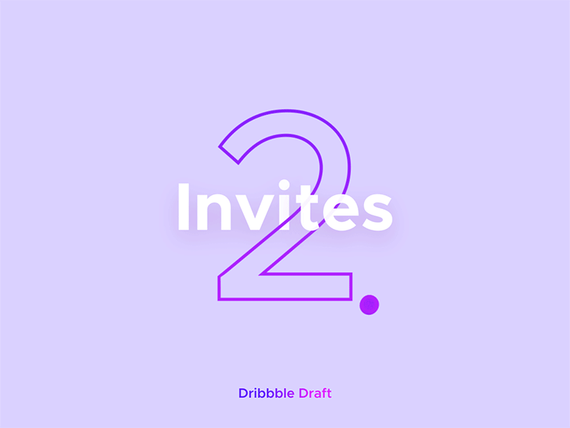 Dribbble Draft - 2 invites drafting dribbble invites