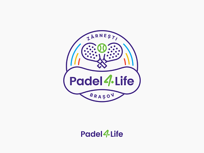 Padel 4 Life graphicdesign logo logodesign logodesigner logotype padel symbol