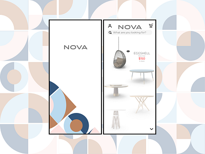 Nova - furniture store app concept app design dailyui design flat minimal mobile app design mobile design new onboarding ui uiux