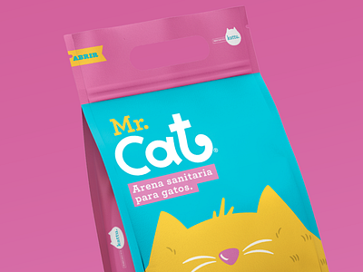 Mr. Cat / Cat litter animation behance project brand branding cat color palette graphicdesign graphicdesigns illustration logo logo cat package design pink typography
