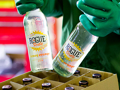 Rogue Soda bottle craft emblem packaging rogue soda