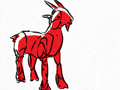Ligneous Capra emblem goat identity logo restaurant stamp thai vietnamese