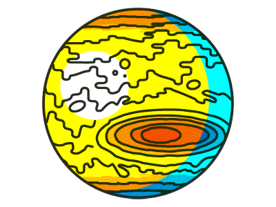 Rotating Planet animation illustation planet space svg