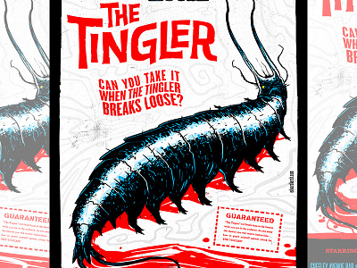 The Tingler grindhouse illustration movie poster movies poster worm wurm