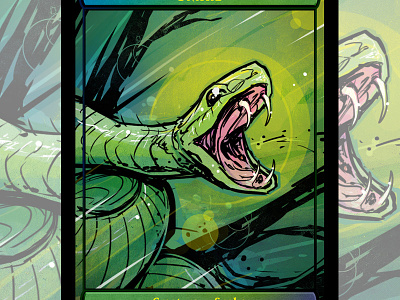 MTG Snake Token illustration magic mtg reptile snake token