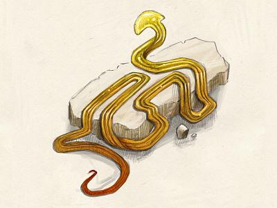 Arrowhead Worm bipalium illustration sketch worm