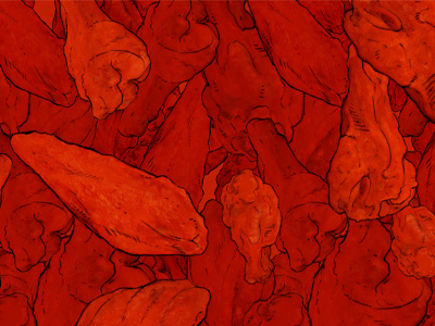 Chicken Wings chicken hot illustration poster sauce wings