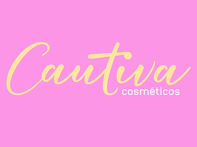 Cautiva Cosméticos Women branding clean design graphic design icon illustrator lettering logo minimal type typography vector