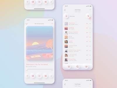 Daily Ui 009💗 009 app dailyui mobile music player songs
