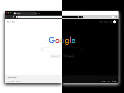 Dark Mode dark mode google landingpage search